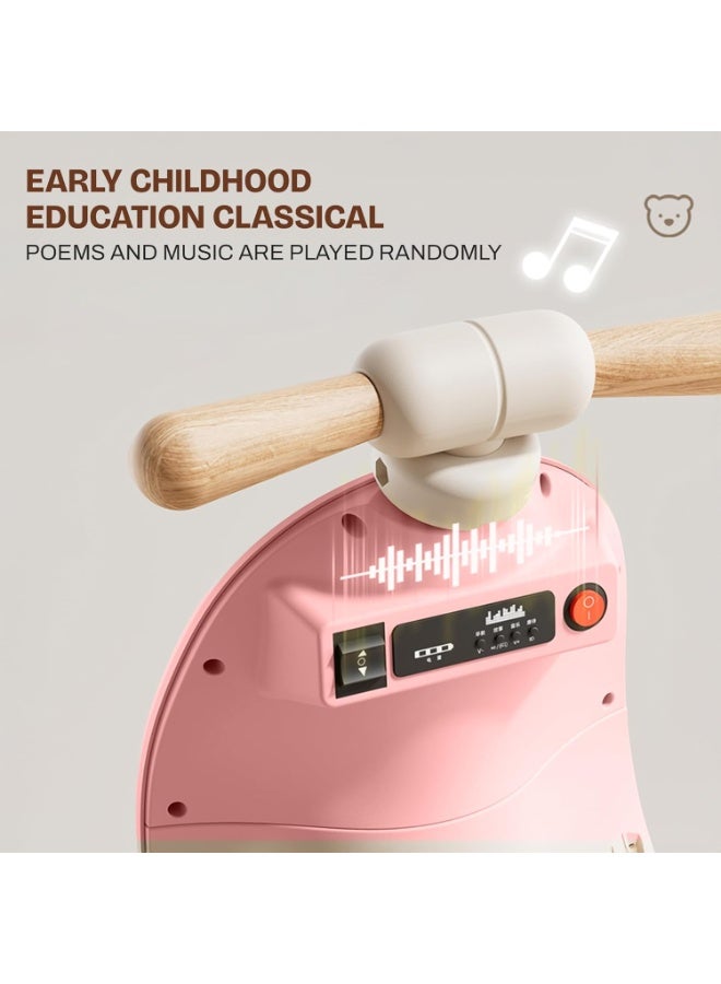 BAYBEE Teddio Electric Bike for Kids, Children's Bike with Led Light, Music & Foot Accelerator | Kids Bike Ride on Scooter Battery Bike for Toddlers | Baby Bike Battery Operated Bike for Kids Boys Girls 1 to 4 Years Pink - Image 4